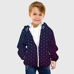 Куртка с капюшоном детская Geometry, цвет: 3D-белый — фото 2