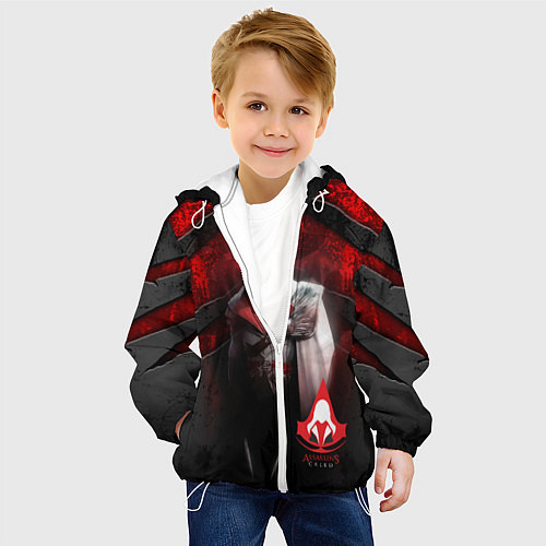 Детская куртка Assasin's creed / 3D-Белый – фото 4