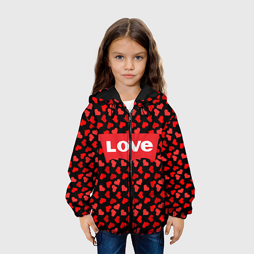 Детская куртка Love / 3D-Черный – фото 3