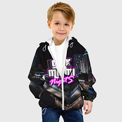 Куртка с капюшоном детская GTA VI: MIAMI NIGHTS, цвет: 3D-белый — фото 2