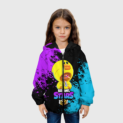Детская куртка Brawl Stars Sally Leon / 3D-Черный – фото 3
