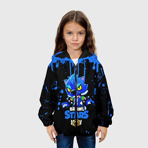 Детская куртка Brawl Stars Leon / 3D-Черный – фото 3