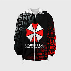 Куртка с капюшоном детская RESIDENT EVIL UMBRELLA CORP, цвет: 3D-белый