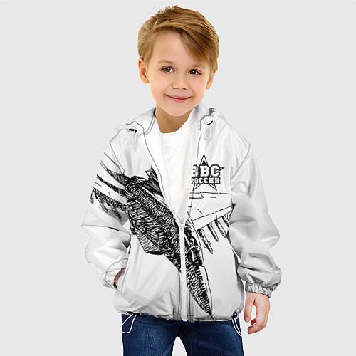 Детская куртка ВВС России / 3D-Белый – фото 4