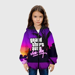 Куртка с капюшоном детская GTA:VICE CITY, цвет: 3D-черный — фото 2