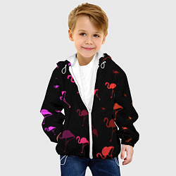 Куртка с капюшоном детская Фламинго, цвет: 3D-белый — фото 2