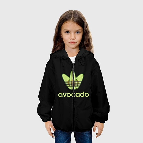 Детская куртка Авокадо / 3D-Черный – фото 3