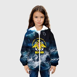 Куртка с капюшоном детская Военно-морской флот, цвет: 3D-белый — фото 2