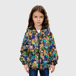 Куртка с капюшоном детская MINECRAFT ПЕРСОНАЖИ, цвет: 3D-черный — фото 2