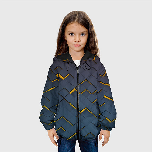 Детская куртка Кубическая бессмыслица / 3D-Черный – фото 3