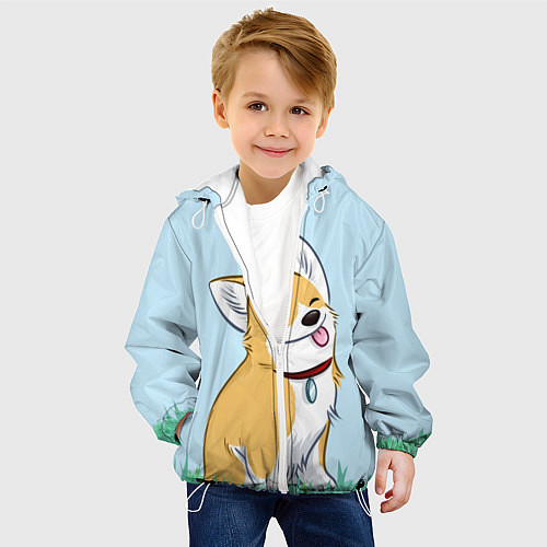 Детская куртка Корги / 3D-Белый – фото 4