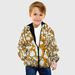 Куртка с капюшоном детская Корги, цвет: 3D-черный — фото 2