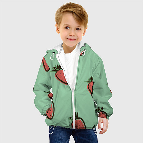 Детская куртка Морковный дождь / 3D-Белый – фото 4