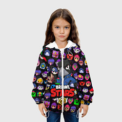 Куртка с капюшоном детская BRAWL STARS CROW, цвет: 3D-белый — фото 2