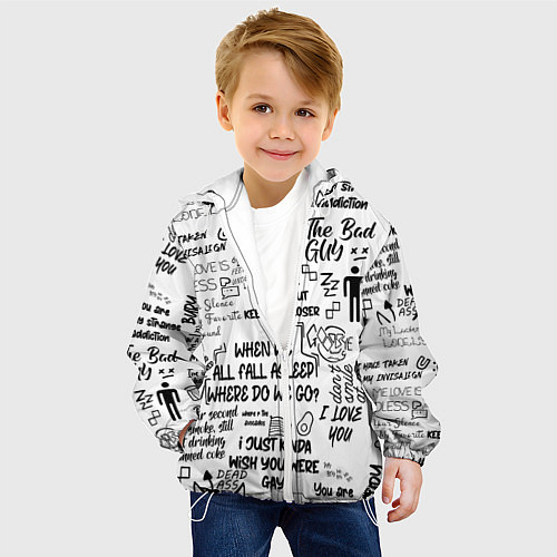 Детская куртка МУЗЫКА БИЛЛИ АЙЛИШ / 3D-Белый – фото 4