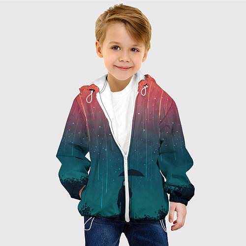 Детская куртка Космический Дождь / 3D-Белый – фото 4