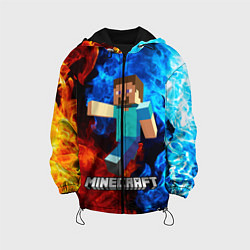 Куртка с капюшоном детская MINECRAFT, цвет: 3D-черный
