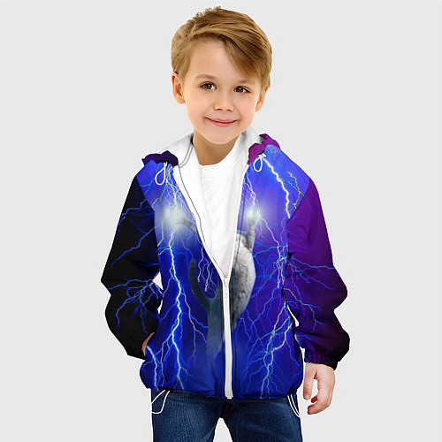 Детская куртка Грозовой кошак / 3D-Белый – фото 4