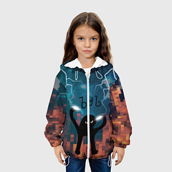 Куртка с капюшоном детская ЪУЪ Молнии, цвет: 3D-белый — фото 2