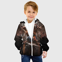 Куртка с капюшоном детская КРОВЬ И ВЕДЬМАК, цвет: 3D-белый — фото 2