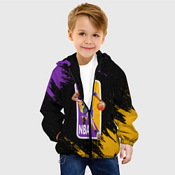 Куртка с капюшоном детская LA LAKERS KOBE BRYANT, цвет: 3D-черный — фото 2