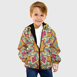 Куртка с капюшоном детская Абстрактный узор, цвет: 3D-черный — фото 2