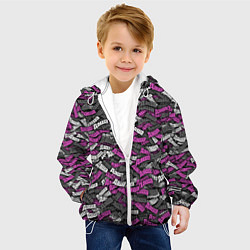 Куртка с капюшоном детская Именной камуфляж Даша, цвет: 3D-белый — фото 2