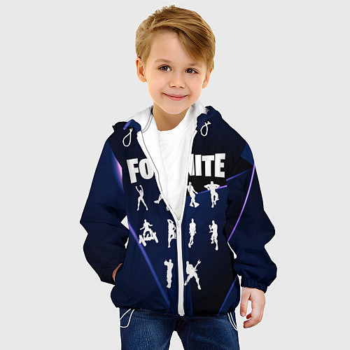 Детская куртка Fortnite танцы / 3D-Белый – фото 4
