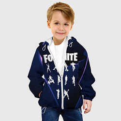 Куртка с капюшоном детская Fortnite танцы, цвет: 3D-белый — фото 2