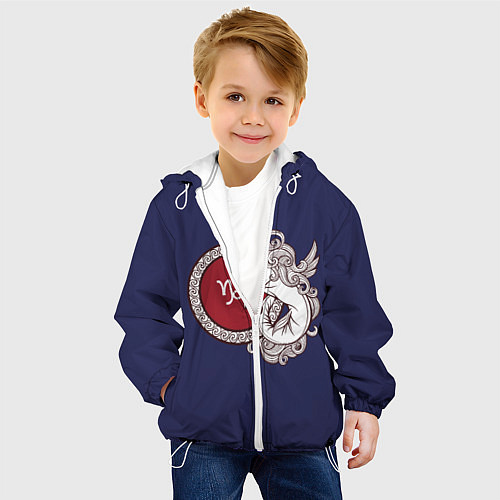 Детская куртка Козерог Знак Зодиака / 3D-Белый – фото 4