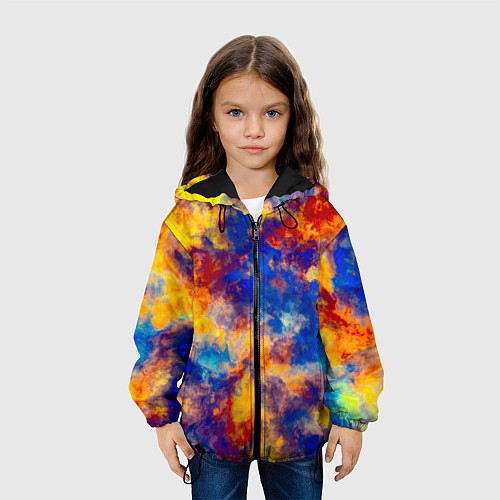 Детская куртка Огненно-синий полутон / 3D-Черный – фото 3