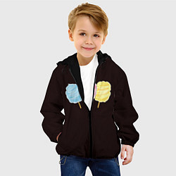Куртка с капюшоном детская Сладкая вата, цвет: 3D-черный — фото 2