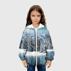 Куртка с капюшоном детская Зимний лес, цвет: 3D-белый — фото 2