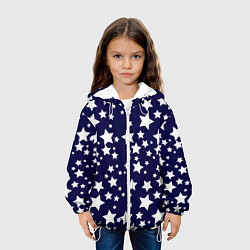 Куртка с капюшоном детская ЗВЕЗДОЧКИ, цвет: 3D-белый — фото 2
