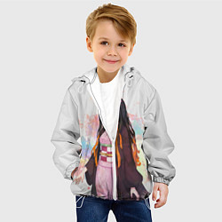 Куртка с капюшоном детская KIMETSU NO YAIBA, цвет: 3D-белый — фото 2