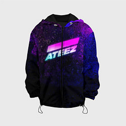 Куртка с капюшоном детская ATEEZ neon, цвет: 3D-черный