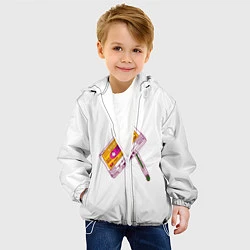 Куртка с капюшоном детская 90s, цвет: 3D-белый — фото 2