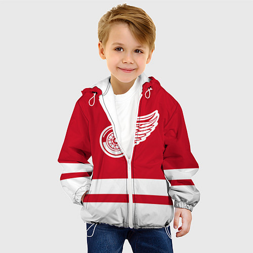 Детская куртка Детройт Ред Уингз / 3D-Белый – фото 4