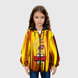 Куртка с капюшоном детская Brawl stars sally leon, цвет: 3D-черный — фото 2