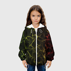 Куртка с капюшоном детская Background, цвет: 3D-белый — фото 2