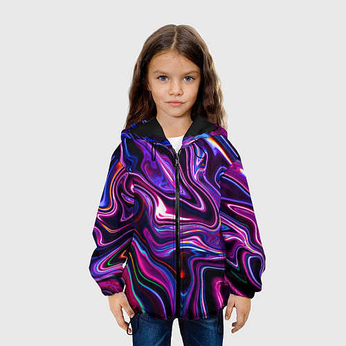Детская куртка Abstract Fluid / 3D-Черный – фото 3