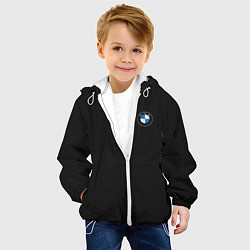 Куртка с капюшоном детская BMW 2020 Carbon Fiber, цвет: 3D-белый — фото 2