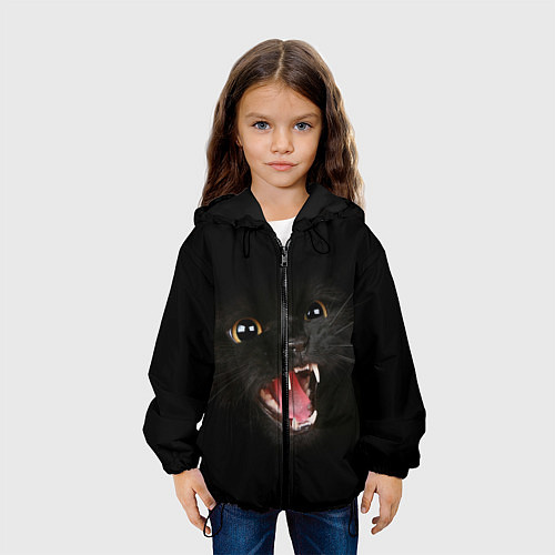 Детская куртка Злой Котик / 3D-Черный – фото 3