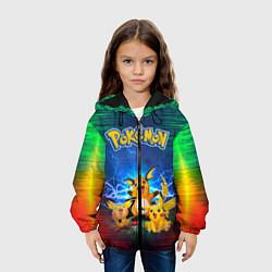Куртка с капюшоном детская Pikachu, цвет: 3D-черный — фото 2