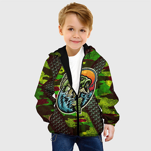 Детская куртка Fishing / 3D-Черный – фото 4