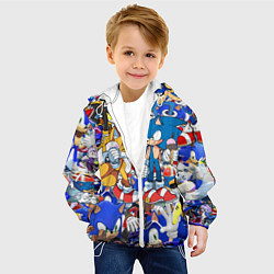 Куртка с капюшоном детская SONIC PATTERN, цвет: 3D-белый — фото 2