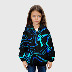 Куртка с капюшоном детская Абстракция, цвет: 3D-черный — фото 2