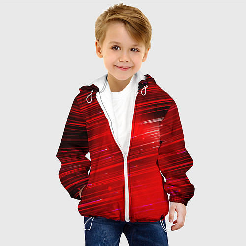 Детская куртка Красный свет / 3D-Белый – фото 4
