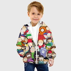 Куртка с капюшоном детская South Park персонажи, цвет: 3D-белый — фото 2