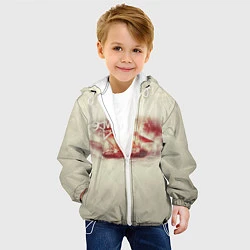 Куртка с капюшоном детская С ДНЁМ ПОБЕДЫ!, цвет: 3D-белый — фото 2